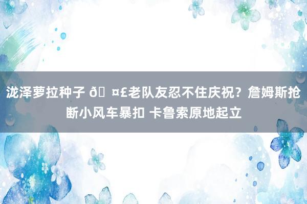 泷泽萝拉种子 🤣老队友忍不住庆祝？詹姆斯抢断小风车暴扣 卡鲁索原地起立